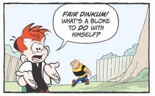 Ginger Meggs cartoon panel