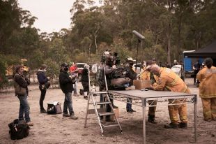 behind the scenes on 'Fires'.