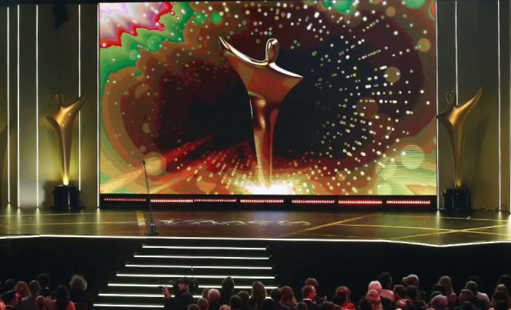 AACTA statuette on stage