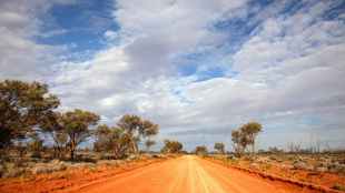 desert road with red dust