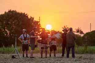 Behind the scenes on Netflix Original feature film Sweet River. Image: Kane Skennar