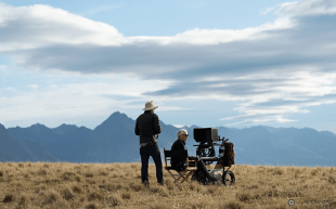 Camera in a paddock for The Power of the Dog film.