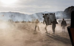 filming in a dust storm