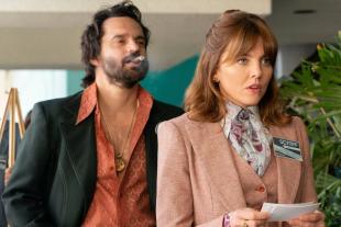 Jake Johnson and Ophelia Lovibond star in Stan's comedy Minx.