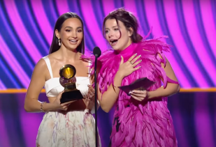 L-R: Emily Bear and Abigail Barlow, Grammy winners.