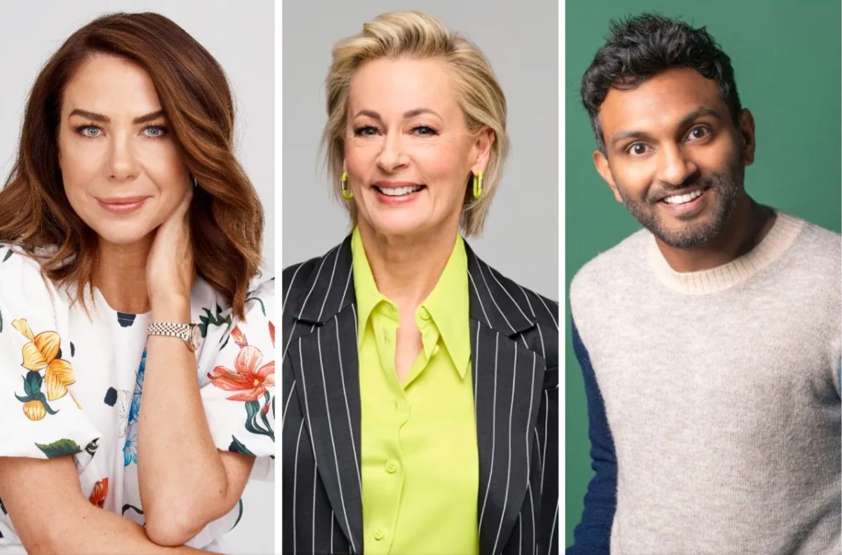 Kate Ritchie, Amanda Keller and Nazeem Hussain.