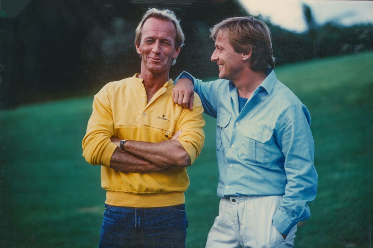 John Cornell And Paul Hogan From Love Of An Icon: The Legend Of Crocodile Dundee. Image: Kismet Films