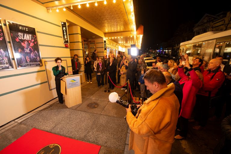 The Plaque Unveiled At A Red-Carpet Event Outside The Ritz Sits Alongside Those Of Previous Inductees Like Sigrid Thornton. 