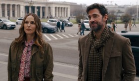 Natalie Portman and John Krasinski in Fountain of Youth. Image: Apple TV+. Best new films.