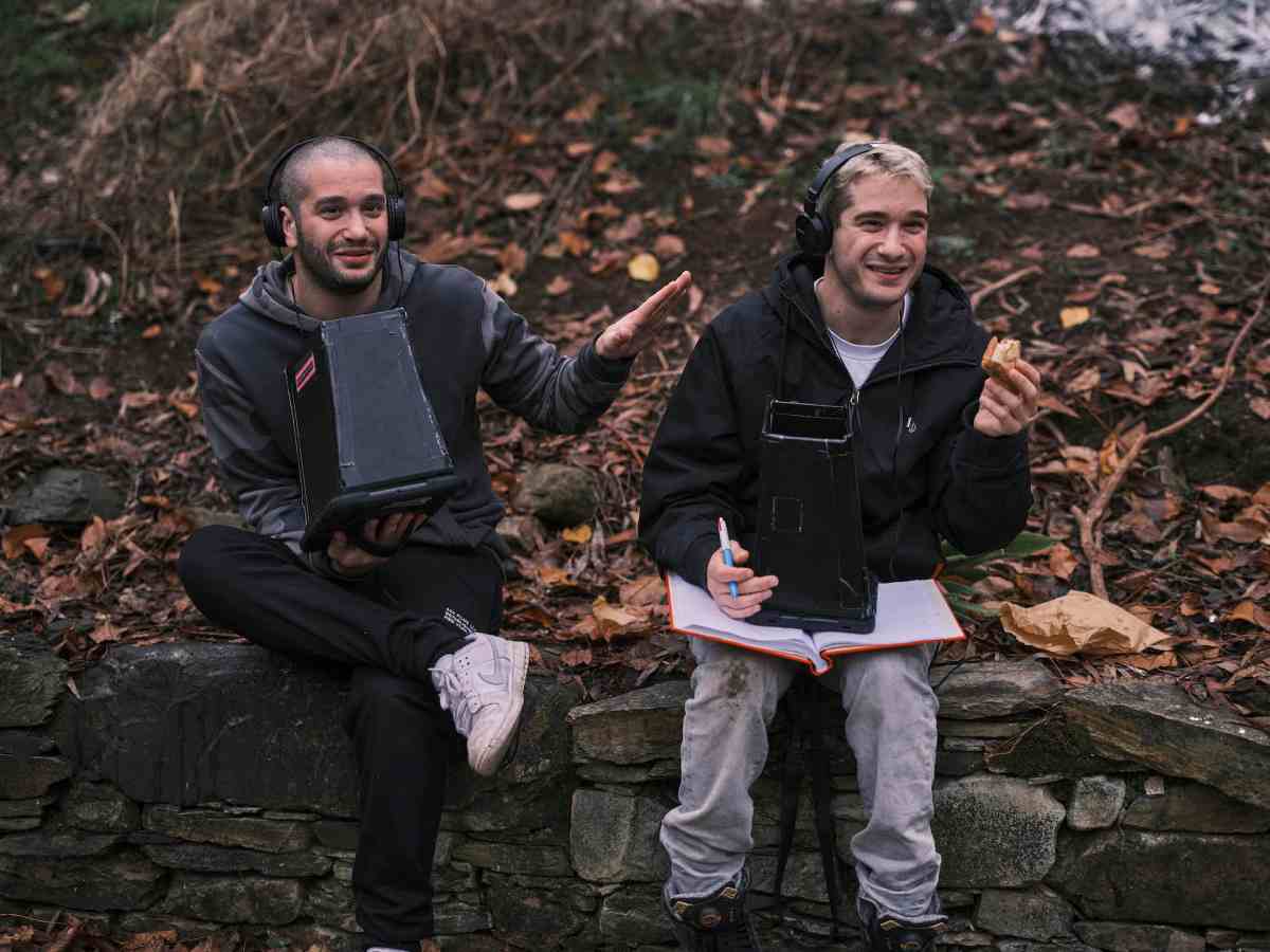 L-R: Danny and Michael Philippou on the set of A24’s Bring Her Back. Image: A24.