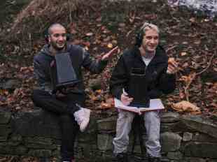 L-R: Danny and Michael Philippou on the set of A24’s Bring Her Back. Image: A24.