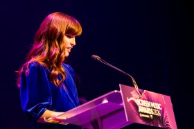 Missy Higgins presenting at the 2024 Screen Music Awards. Image: supplied.