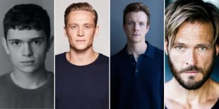 The cast of Play Dead L to R: Noah Jupe, Matthias Schweighöfer, Patrick Gibson and Andreas Pietschmann. Image: VicScreen