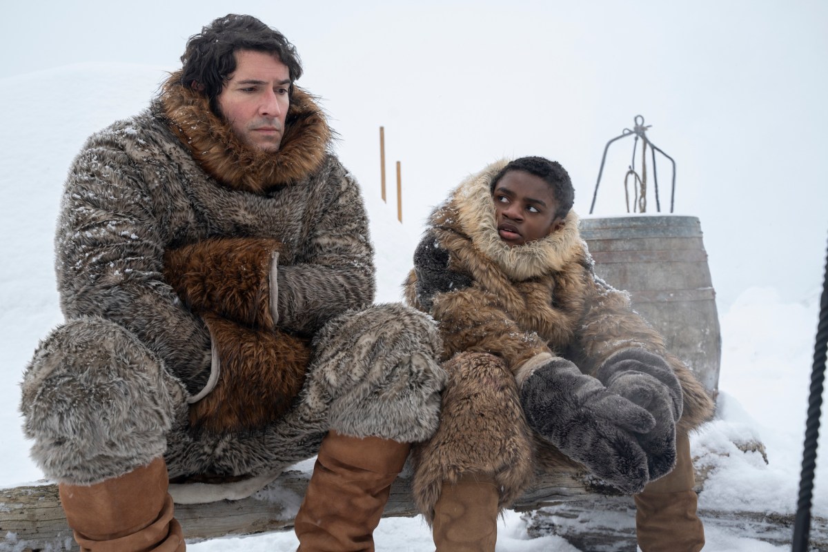 Tom Ellis and Eddie Karanja in Washington Black. Image: Disney+/Lilja Jonsdottir. Streaming July 2025.