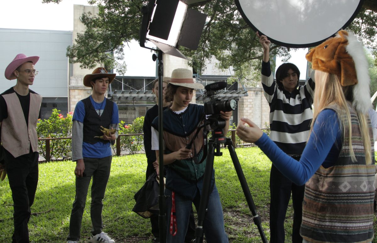 Justine Vlachoulis On Set At Aftrs. Image Supplied.