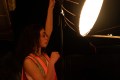 Justine Vlachoulis on set at AFTRS. Image supplied.