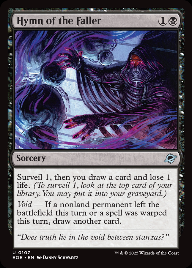Hymn Of The Faller Mtg Edge Of Eternities Card Preview