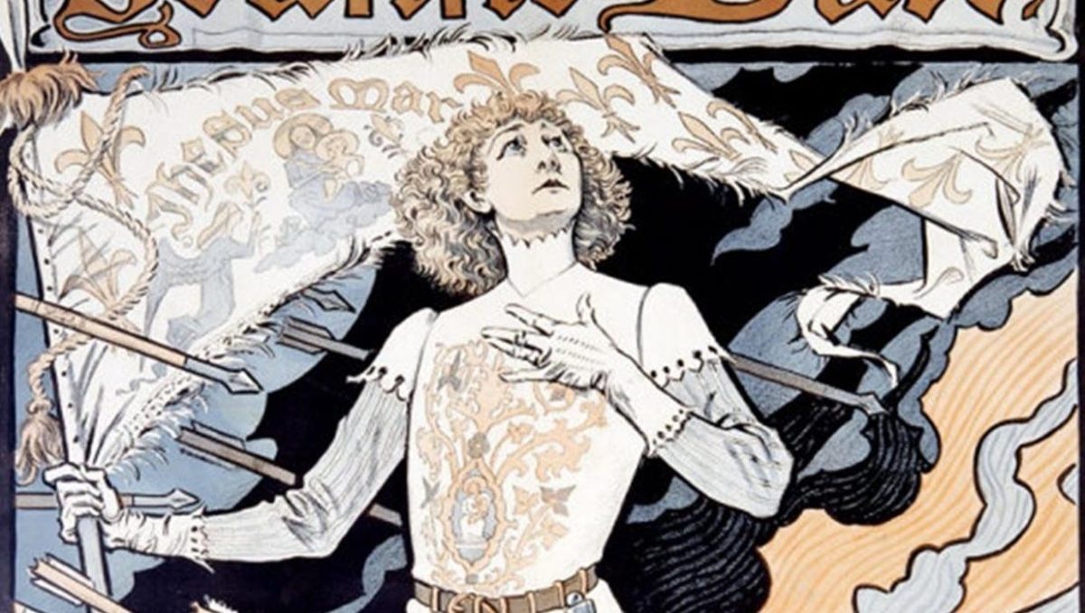 Sarah Bernhardt illustrated as Joan of Arc. Image: CC0 Public Domain
