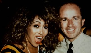 Brian Walsh with Tina Turner. Image: Foxtel/Binge.