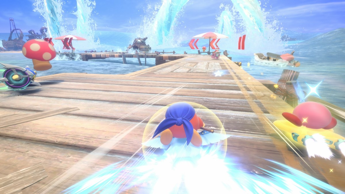 Kirby Air Riders. Image: Sora / Bandai Namco Studios. New Video Games.