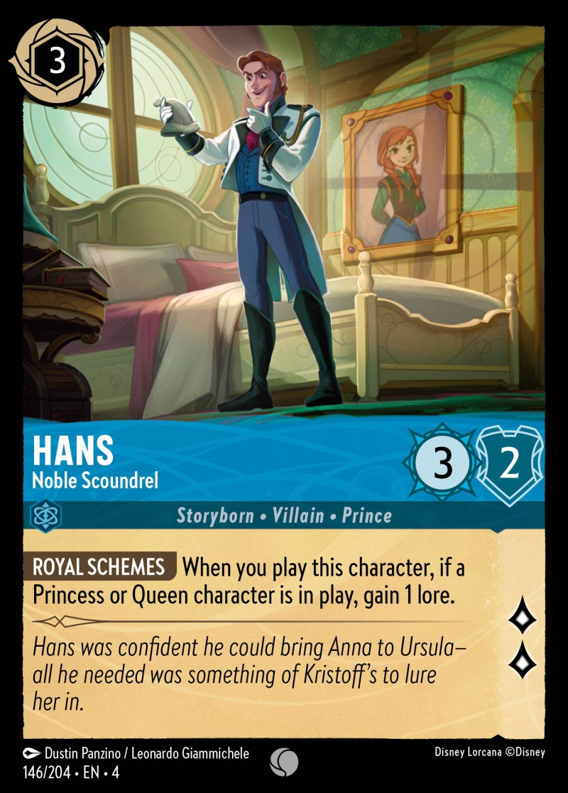 Hans Noble Scoundrel Lorcana