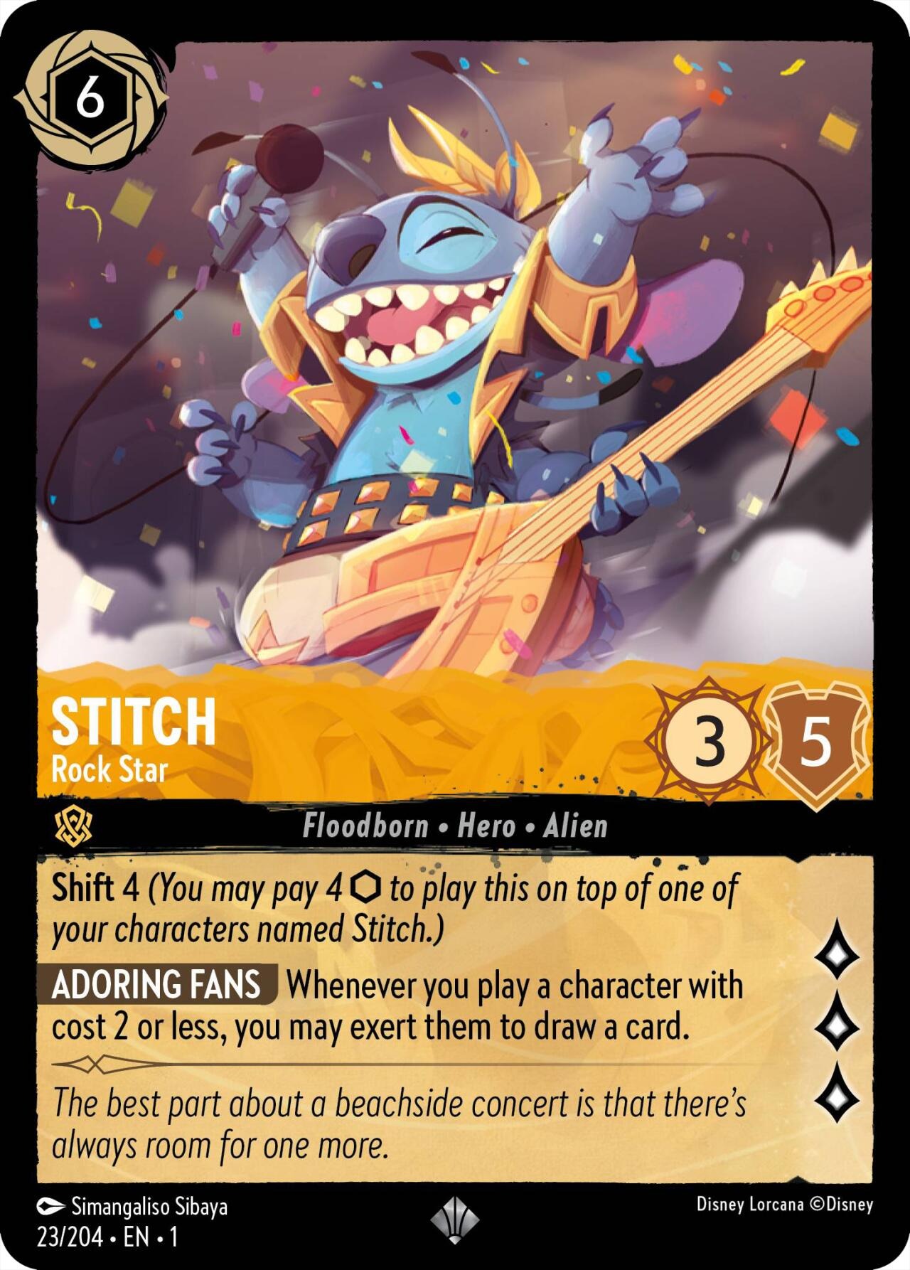 Stitch Rock Star Disney Lorcana