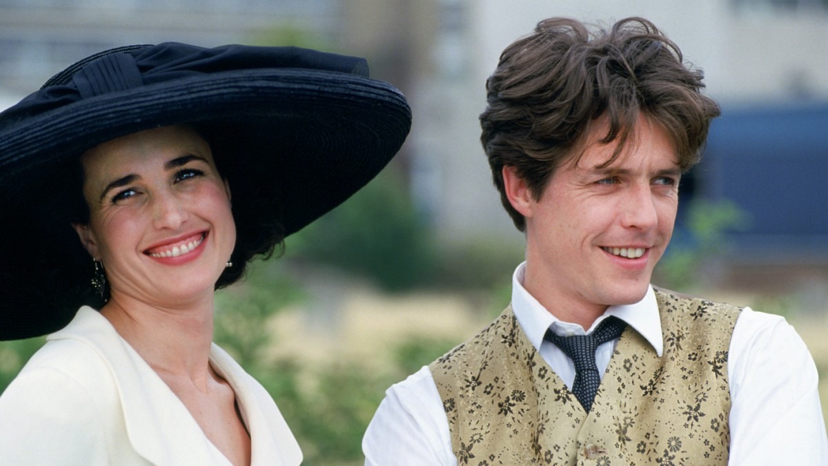 Four Weddings And A Funeral. Image: Rank Film Distributors / Polygram Filmed Entertainment. Streaming On Prime Video.