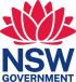 Nsw Government State Branding: A Stylised Warratah Flower In Red Above The Words 'Nsw Government'.