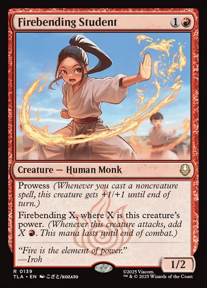 Avatar The Last Airbender Mtg Firebending Student