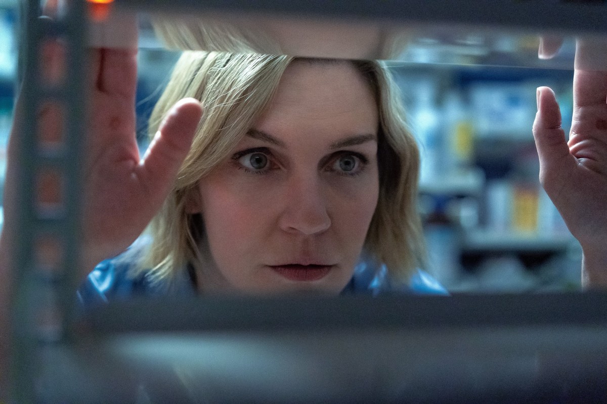 Rhea Seehorn in Pluribus. Photo: Apple TV.