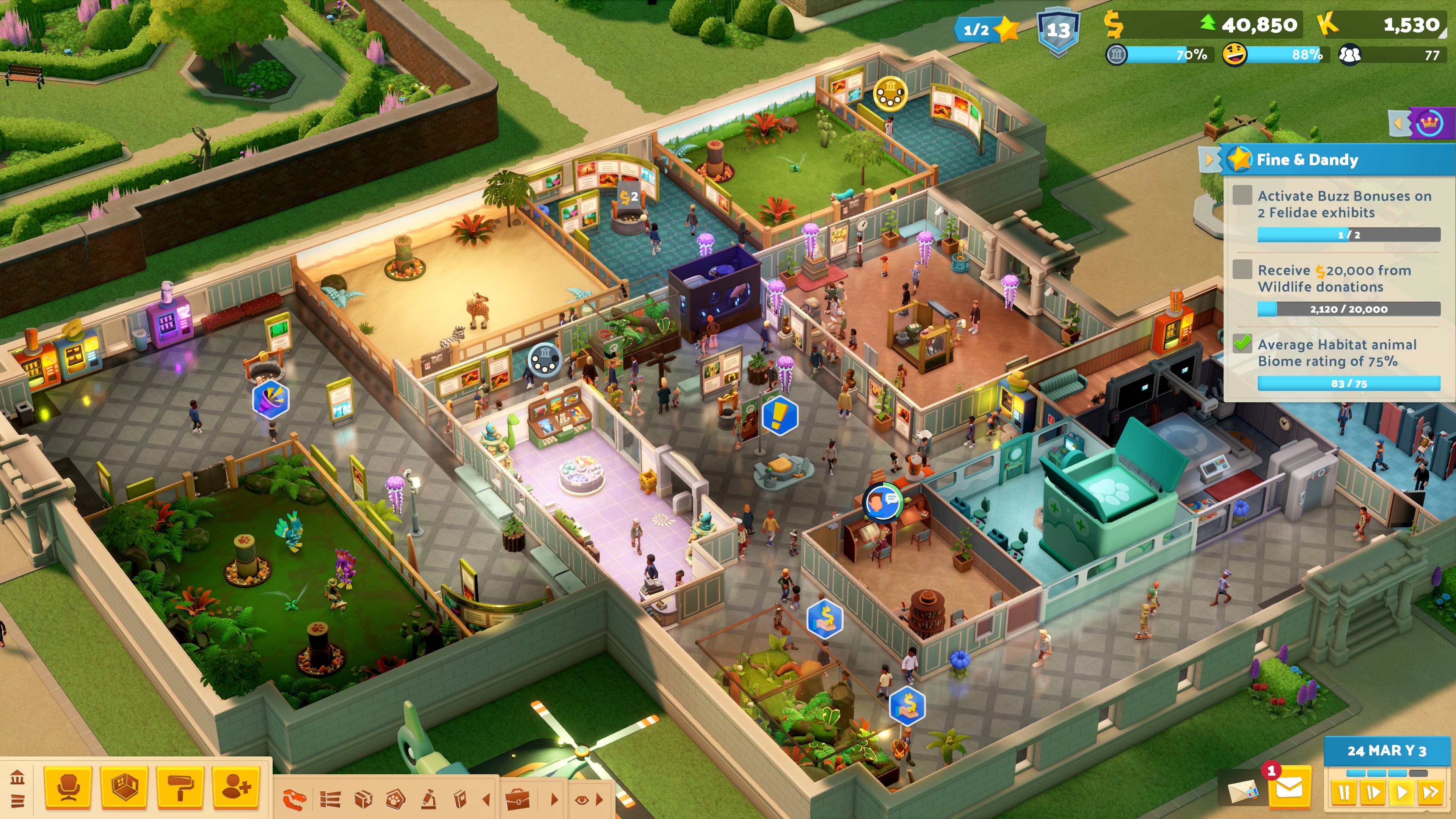 Two Point Museum: Zooseum. Screenshot: Screenhub.