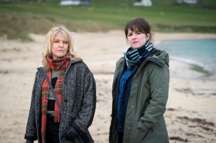 Ashley Jensen and Alison McIntosh in Shetland Season 10. Image: BBC / Silverprint Films / Jamie Simpson.