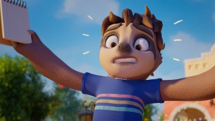 The Sloth Lane. Image: Paramount+. A colourful image of a young sloth cartoon character.