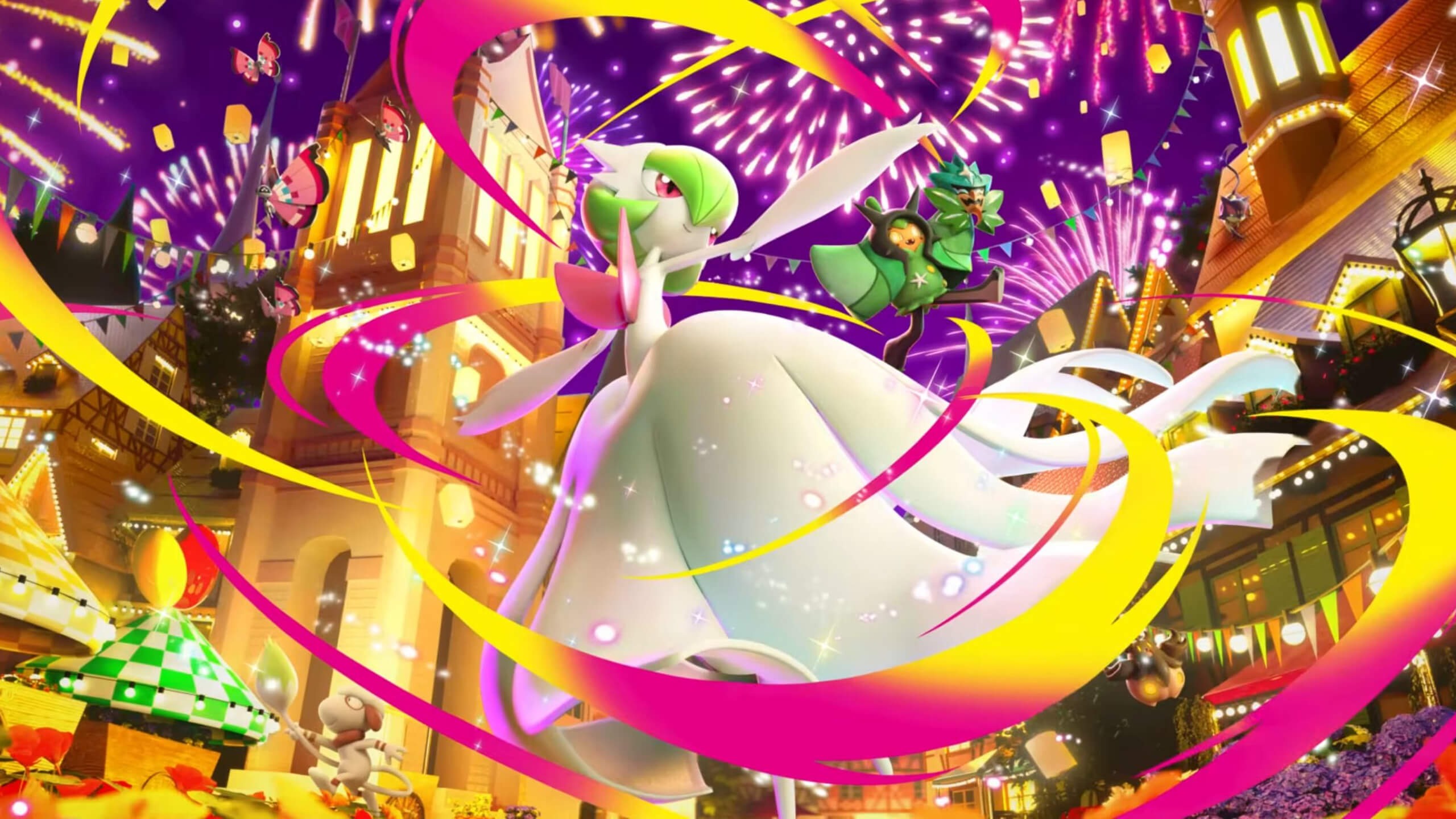 Official Pokémon TCG Pocket Fantastical Parade artwork featuring vibrant Pokémon in a festive parade