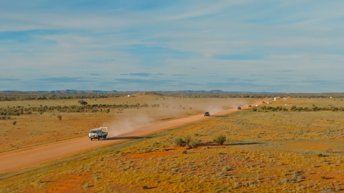 The Akeyulerre Team On Their Way To Kings Canyon To Pick Bush Medicine And Spend Time On Country In Alice Springs In Our Medicine S2. Image: Nitv / Sbs.