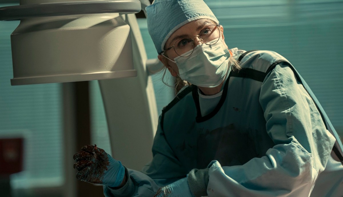 Kay Scarpetta (Nicole Kidman) in Scarpetta. Photo: Connie Chornuk / Prime.