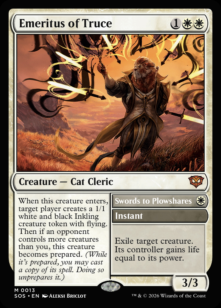 Emeritus Of Truce Mtg