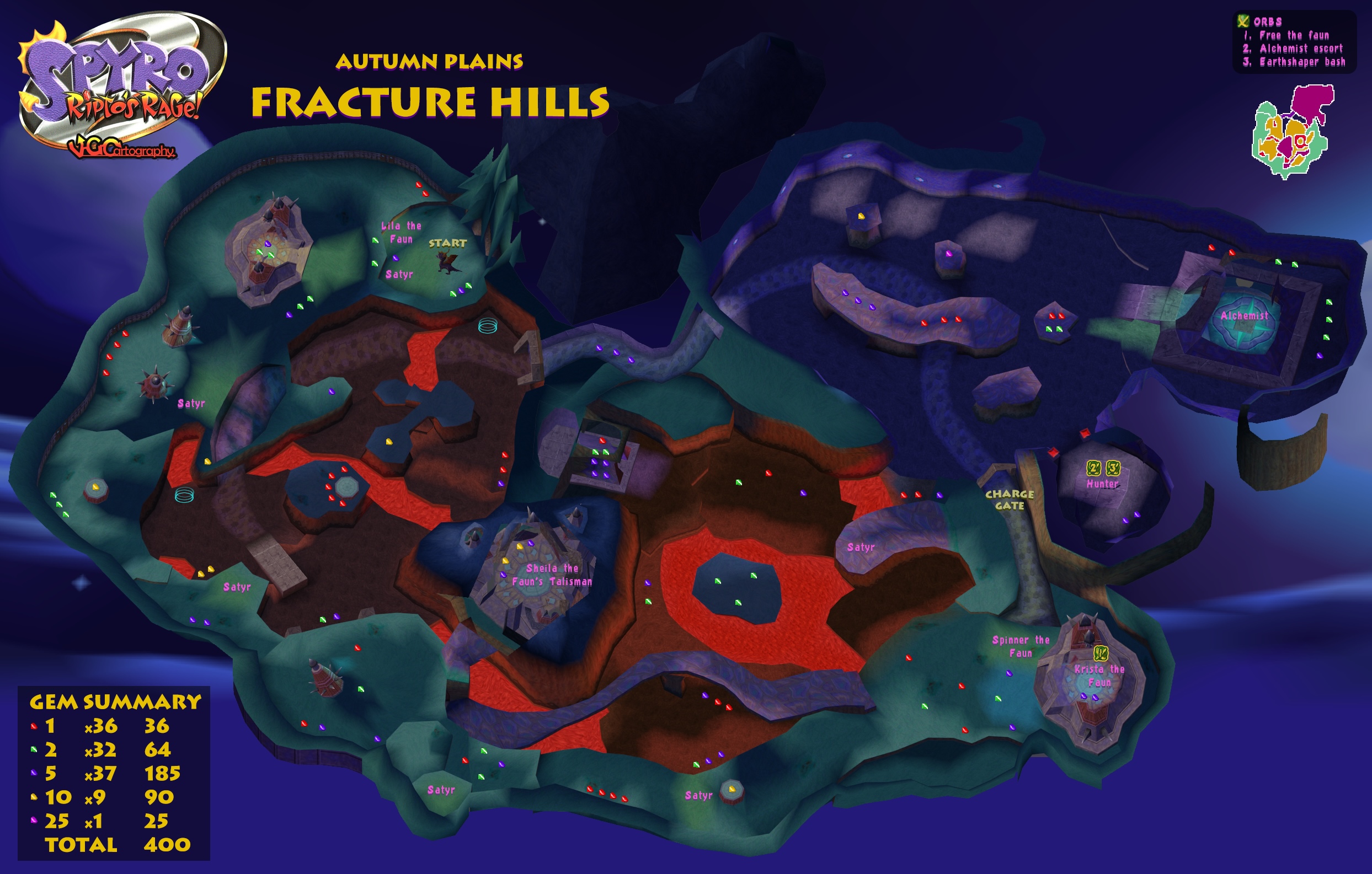 Spyro 2: Gateway To Glimmer. Image: Vgcartography.