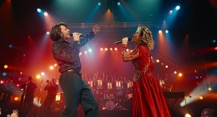 Hugh Jackman and Kate Hudson in Song Sung Blue. Image: Focus Features.