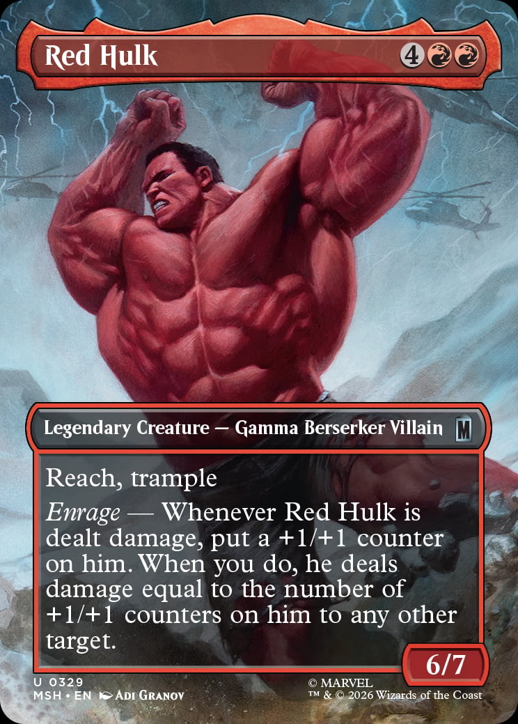 Mtg Marvel Super Heroes Red Hulk Card Preview