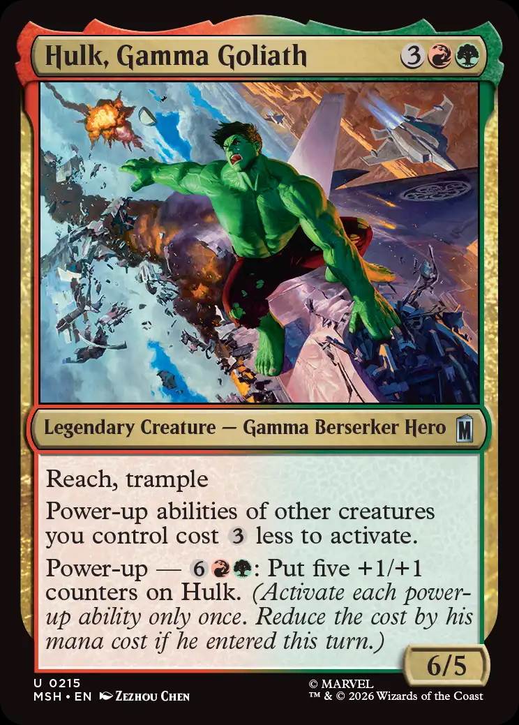 Hulk Gamma Goliath Mtg Card Marvel Super Heroes