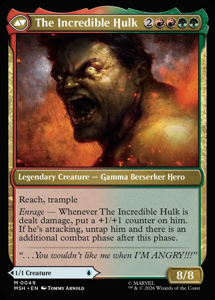 Incredible Hulk Mtg Card