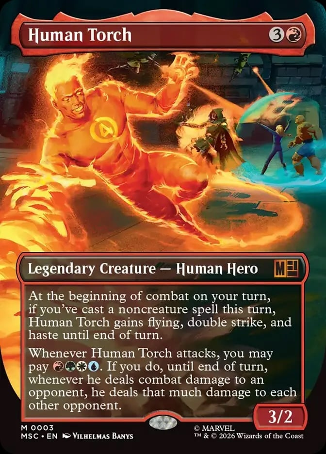 Human Torch Fantastic Four Comander Deck