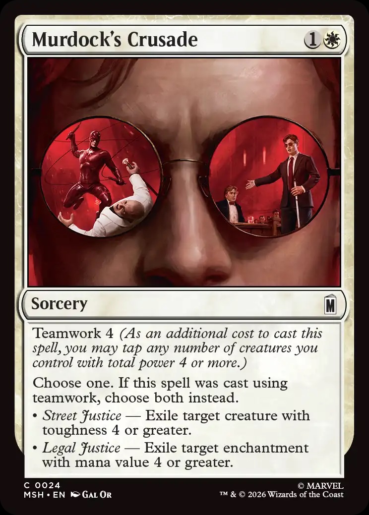 Murdocks Crusade Card Mtg Marvel Super Heroes