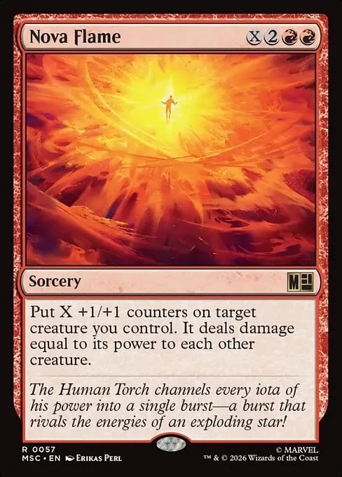 Nova Flame Mtg Marvel Super Heroes Card