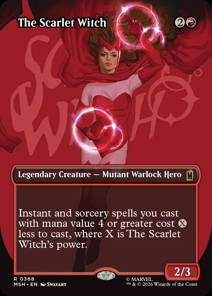 Scarlet Witch Card Mtg Marvel Super Heroes