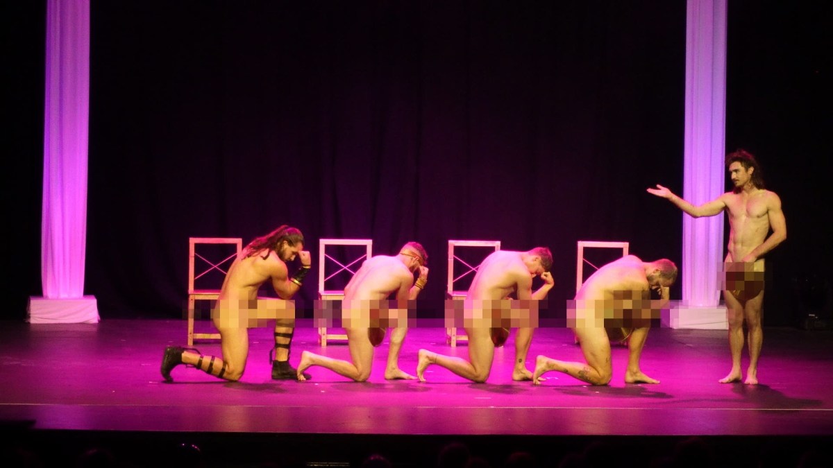 Thomas Gorham and the Head First Acrobats. Photo: Supplied. 