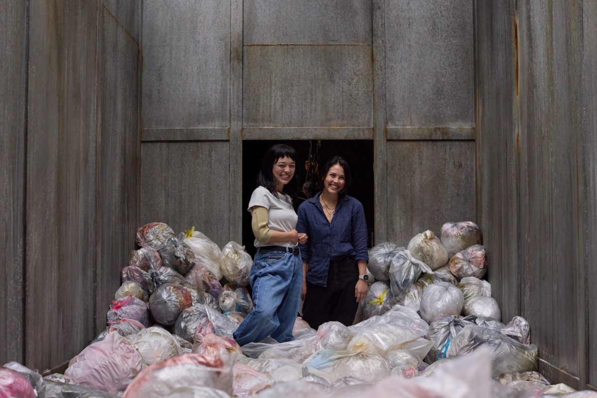 Actor Midori Francis and filmmaker Natalie Erika James on set during the filming of Saccharine. Photo: Supplied.