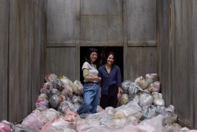 Actor Midori Francis and filmmaker Natalie Erika James on set during the filming of Saccharine. Photo: Supplied.
