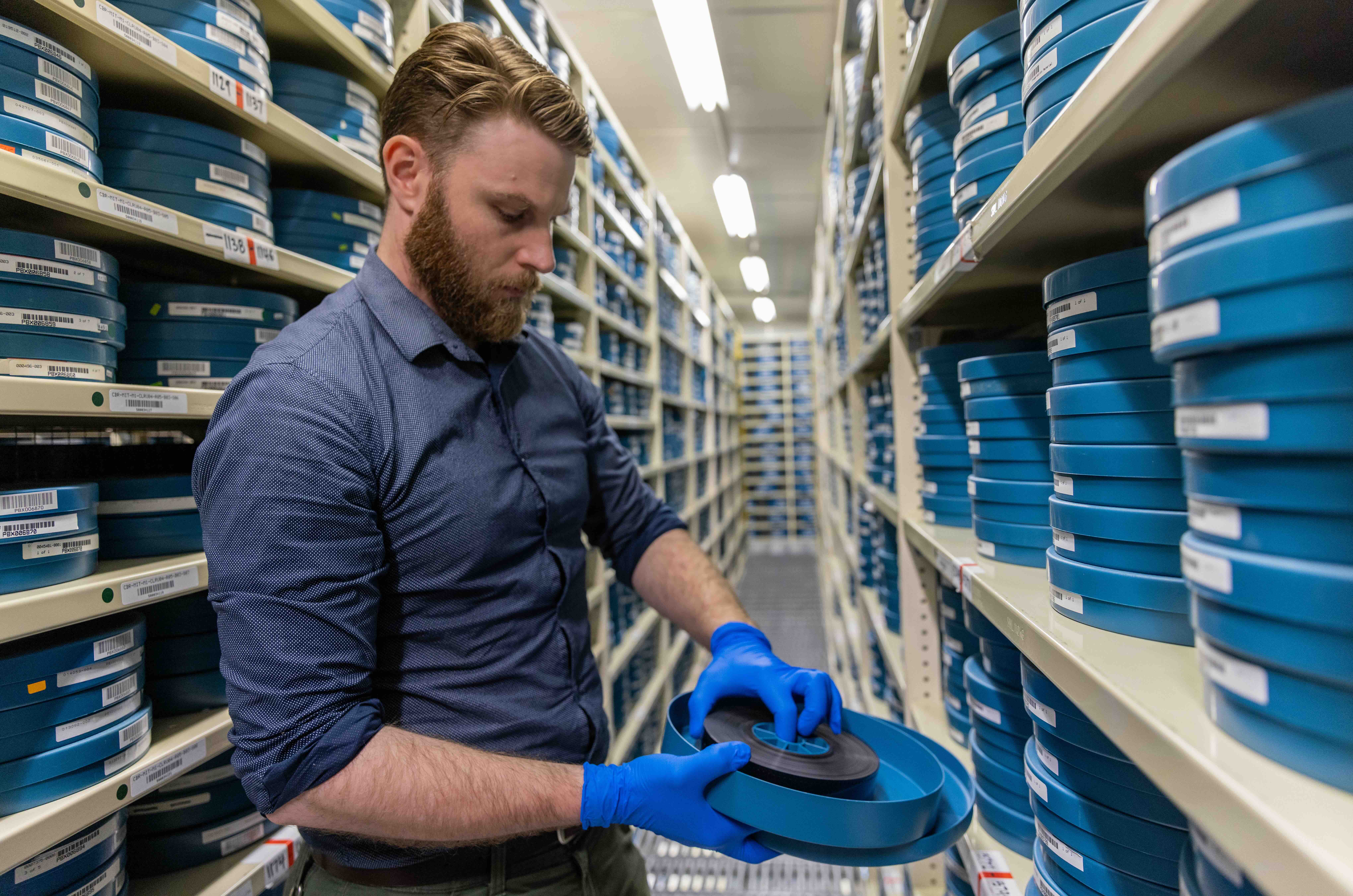 national film and sound archive storage screening film reels